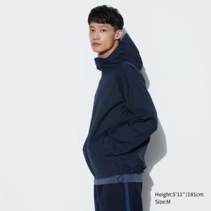 Parka Męskie Uniqlo BLOCKTECH (3D Cut) Granatowe,Uniqlo Polska | X317867