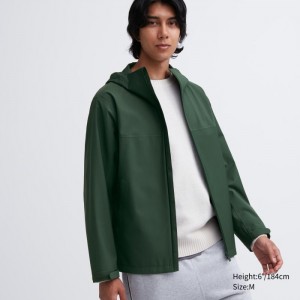 Parka Męskie Uniqlo BLOCKTECH (3D Cut) Oliwkowe,Uniqlo Polska | J228333