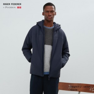 Parka Męskie Uniqlo Light Warm Padded Granatowe,Uniqlo Polska | D755420