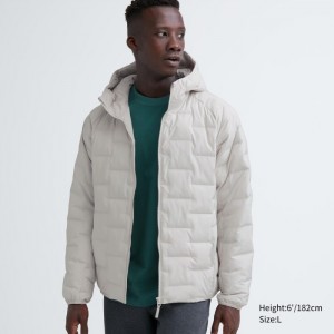 Parka Męskie Uniqlo PUFFTECH (Warm Padded) Białe,Uniqlo Polska | S158461