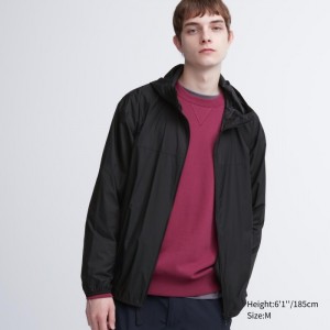 Parka Męskie Uniqlo Pocketable UV Protection 3D Cut Czarne,Uniqlo Polska | J112765