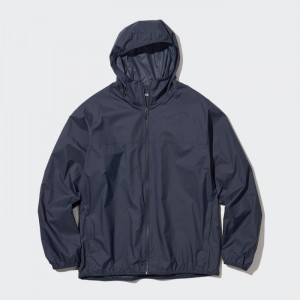 Parka Męskie Uniqlo Pocketable UV Protection 3D Cut Granatowe,Uniqlo Polska | R640499