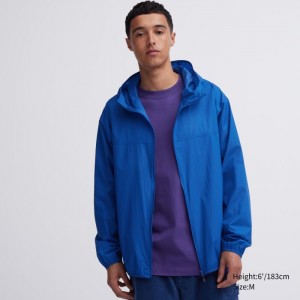 Parka Męskie Uniqlo Pocketable UV Protection 3D Cut Niebieskie,Uniqlo Polska | L784614