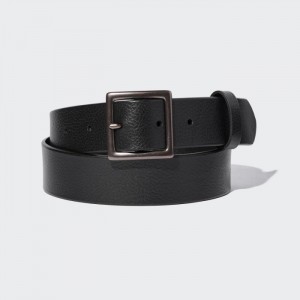 Paski Męskie Uniqlo Italian Leather Vintage Czarne,Uniqlo Polska | Y290421