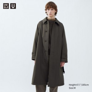 Płaszcze Damskie Uniqlo Padded Single Breasted Oliwkowe,Uniqlo Polska | B711797