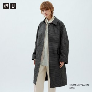 Płaszcze Damskie Uniqlo Single Breasted Szare,Uniqlo Polska | N037278
