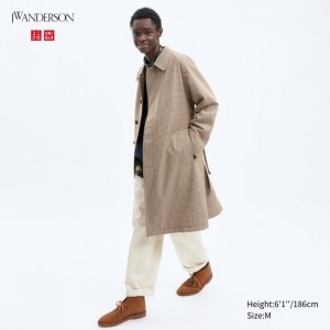 Płaszcze Męskie Uniqlo Trench Coat Beżowe,Uniqlo Polska | J317907