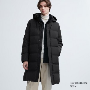 Płaszcze Puchowe Męskie Uniqlo Seamless Czarne,Uniqlo Polska | J752433