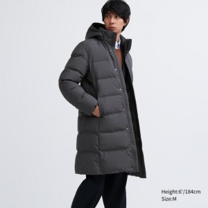 Płaszcze Puchowe Męskie Uniqlo Seamless Szare,Uniqlo Polska | Z108248