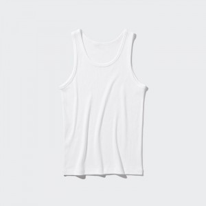 Podkoszulka Męskie Uniqlo Dry Color Ribbed Białe,Uniqlo Polska | Y485179
