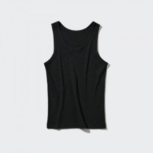 Podkoszulka Męskie Uniqlo Dry Color Ribbed Czarne,Uniqlo Polska | S752569