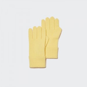Rękawiczki Damskie Uniqlo Cashmere Knitted Żółte,Uniqlo Polska | N837492