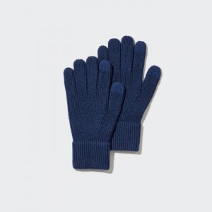 Rękawiczki Damskie Uniqlo HEATTECH Knitted Niebieskie,Uniqlo Polska | Y684316