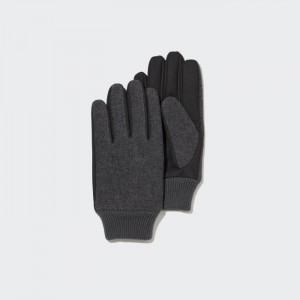 Rękawiczki Damskie Uniqlo HEATTECH Lined Faux Wool Szare,Uniqlo Polska | C909919