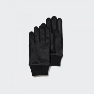 Rękawiczki Damskie Uniqlo HEATTECH Lined Faux Suede Czarne,Uniqlo Polska | D269384