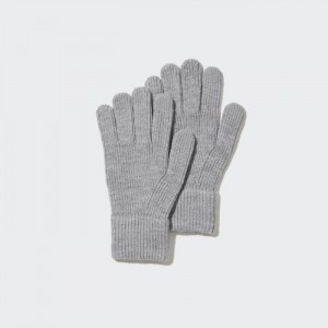 Rękawiczki Męskie Uniqlo HEATTECH Knitted Szare,Uniqlo Polska | Z966179