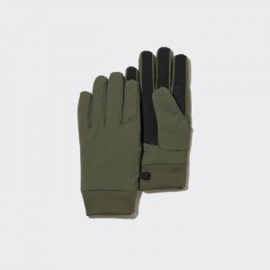 Rękawiczki Męskie Uniqlo HEATTECH Lined Function Oliwkowe,Uniqlo Polska | U168777