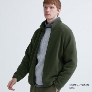Runo Damskie Uniqlo Full-Zip Oliwkowe,Uniqlo Polska | R482165