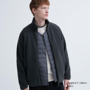 Runo Męskie Uniqlo Full-Zip Jacket Ciemny Szare,Uniqlo Polska | D523355
