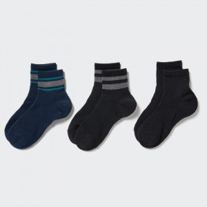 Skarpetki Damskie Uniqlo Crew Pile Lined (3 Pairs) Granatowe,Uniqlo Polska | J182192