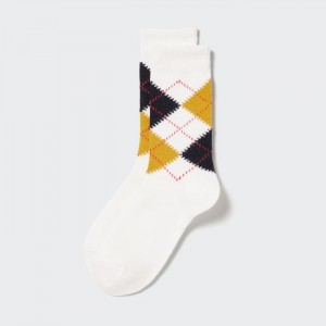Skarpetki Damskie Uniqlo HEATTECH Argyle Białe,Uniqlo Polska | M749126