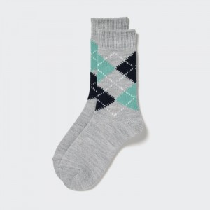 Skarpetki Damskie Uniqlo HEATTECH Argyle Szare,Uniqlo Polska | Y991363