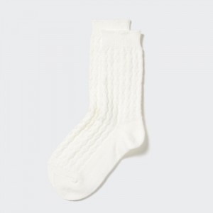 Skarpetki Damskie Uniqlo HEATTECH Cable Białe,Uniqlo Polska | Q572297