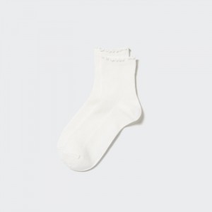 Skarpetki Damskie Uniqlo HEATTECH Crew Mellow Białe,Uniqlo Polska | A821889