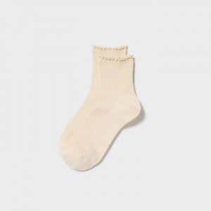 Skarpetki Damskie Uniqlo HEATTECH Crew Mellow Beżowe,Uniqlo Polska | Q674000