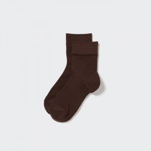 Skarpetki Damskie Uniqlo HEATTECH Crew Relax Brązowe,Uniqlo Polska | J586734