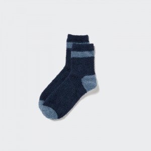 Skarpetki Damskie Uniqlo HEATTECH Fluffy Lined Half Niebieskie,Uniqlo Polska | M852699