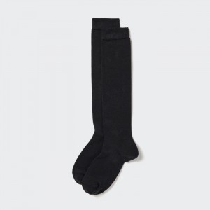 Skarpetki Damskie Uniqlo HEATTECH Knee High Czarne,Uniqlo Polska | H784604