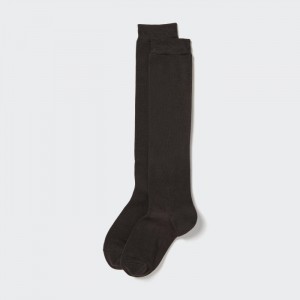 Skarpetki Damskie Uniqlo HEATTECH Knee High Ciemny Brązowe,Uniqlo Polska | H421605
