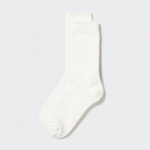 Skarpetki Damskie Uniqlo HEATTECH Ribbed Białe,Uniqlo Polska | L751570