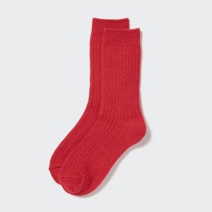 Skarpetki Damskie Uniqlo HEATTECH Ribbed Czerwone,Uniqlo Polska | X097735
