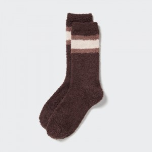 Skarpetki Damskie Uniqlo HEATTECH Soft Fluffy Ciemny Brązowe,Uniqlo Polska | B653805
