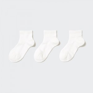 Skarpetki Damskie Uniqlo Short 3 Pack (Sports/Piled) Białe,Uniqlo Polska | P458901