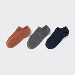 Skarpetki Damskie Uniqlo Short (3 Pairs) Brązowe,Uniqlo Polska | Q440810