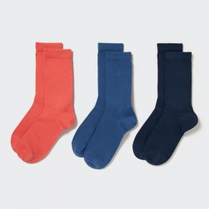 Skarpetki Damskie Uniqlo Socks 3 Pack (Ribbed) Pomarańczowe,Uniqlo Polska | H051912