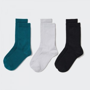Skarpetki Damskie Uniqlo Socks 3 Pack (Ribbed) Zielone,Uniqlo Polska | P501210