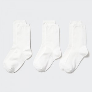 Skarpetki Damskie Uniqlo Socks (3 Pairs) Białe,Uniqlo Polska | U088924