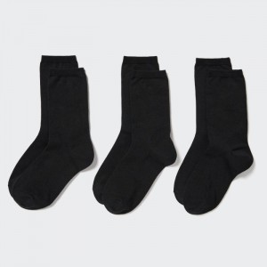 Skarpetki Damskie Uniqlo Socks (3 Pairs) Czarne,Uniqlo Polska | B975818