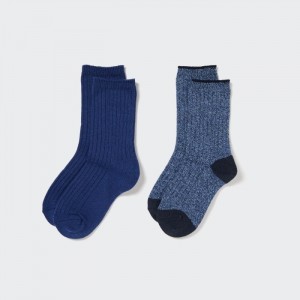 Skarpetki Dziecięce Uniqlo HEATTECH (2 Pairs) Niebieskie,Uniqlo Polska | E663313