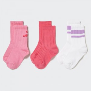 Skarpetki Dziecięce Uniqlo Regular 3 Pack Różowe,Uniqlo Polska | H287610