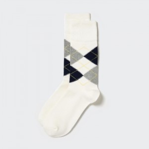 Skarpetki Męskie Uniqlo Argyle Białe,Uniqlo Polska | L696161