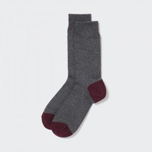 Skarpetki Męskie Uniqlo Color Block Szare,Uniqlo Polska | T671527