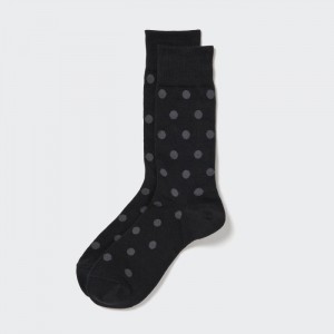 Skarpetki Męskie Uniqlo Dotted Czarne,Uniqlo Polska | W255824
