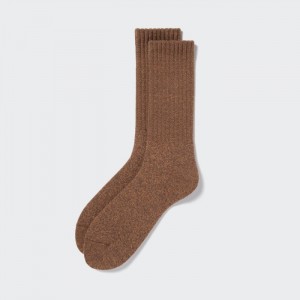 Skarpetki Męskie Uniqlo HEATTECH Pile-Lined Brązowe,Uniqlo Polska | I598360