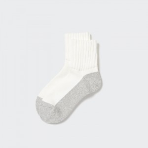 Skarpetki Męskie Uniqlo HEATTECH Soft Pile Half Białe,Uniqlo Polska | K395079