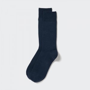 Skarpetki Męskie Uniqlo HEATTECH Wide Ribbed Granatowe,Uniqlo Polska | F344085